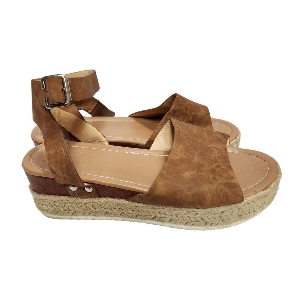 Tan Size 39 Leather Sandals Shoes